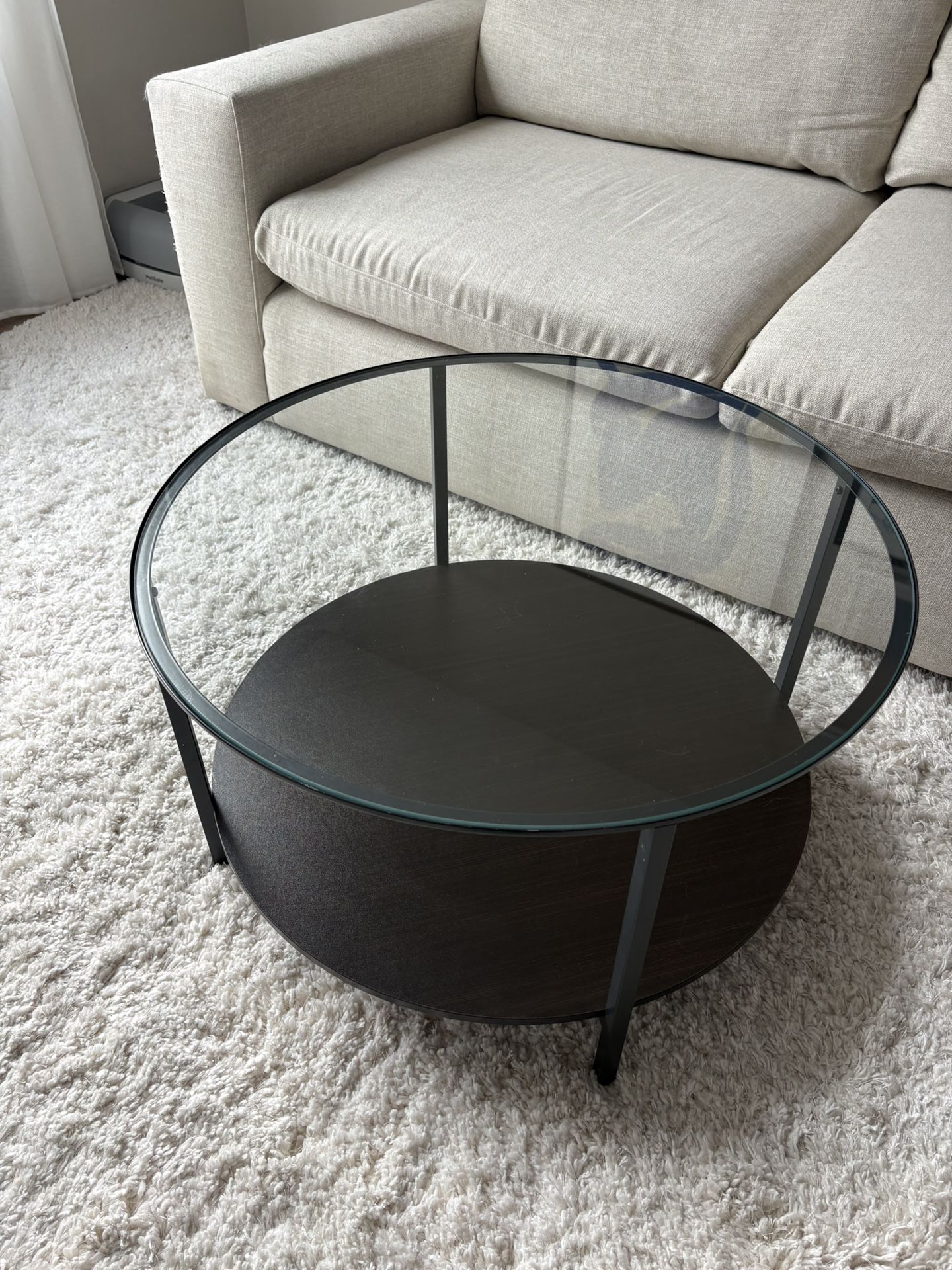 Black/glass Top IKEA coffee Table FREE