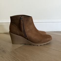 Bobs Memory Foam Heel Ankle Boots 