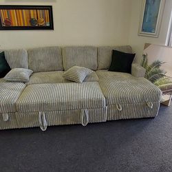 Light Gray Sleeper Sectional 