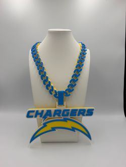 New 3D printed Hype chain/ Chargers NFL/ Fan Gear/Football chains