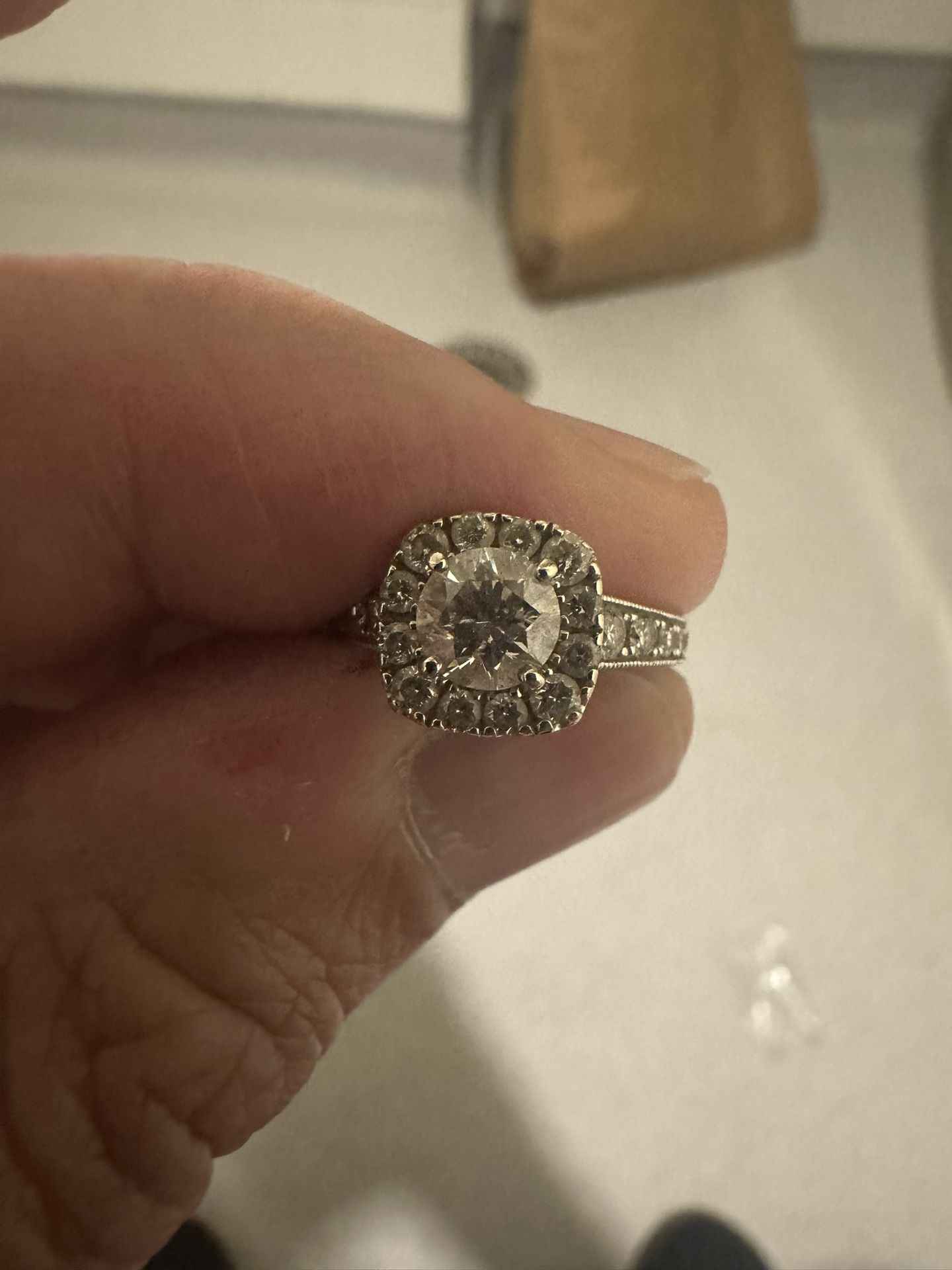 Engagement Ring Natural Diamonds Size 4