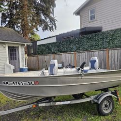 12ft Valco Boat w/ trailer and 15hp motor