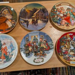 Vintage Porcelain Avon Christmas Plates