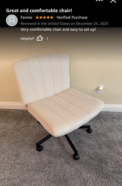 Criss Cross Chair Chair with Wheels, Wide Cross Legged Desk Chair, Comfy Fabric Vanity Chair for Home Office Bedroom, Adjustable Armless Swivel Task C