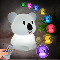 Lumipets Koala, Kids Night Light, Silicone Nursery Light for Baby and Toddler.
