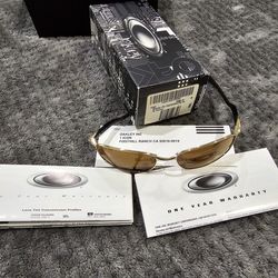 Oakley Blender OO4059-05 Gold Black Rectangle Wrap Sunglasses Frames 59-17 Sport