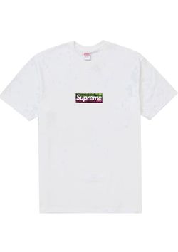 Supreme White Box Logo Tee Los Angeles Fires Exclusive 