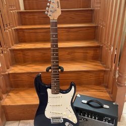 Austin Strat Electric Guitar (Mint) W/ Fender Amp 