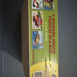 4 Wooden Jigsaw Puzzles