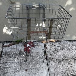 Vintage Wald Giant Bicycle Front Basket Aluminium Metal Frame 20”x14”x9”