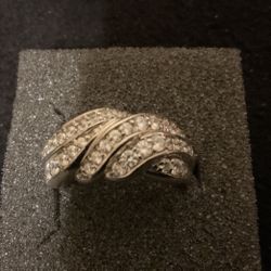 Solid Sterling Silver 925 HD CZ Ring…Size 8