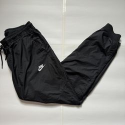 Mens Nike Athletic Windbreaker Tracksuit  Pants Sportswear Black/ White Size Large