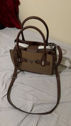 Guess Monogram Satchel Handbag