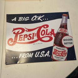 Metal Vintage Looking Pepsi Sign