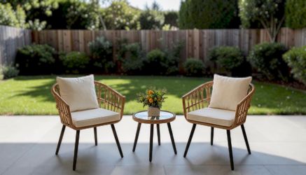 Beautiful 3-Piece Cream and Beige Patio Set