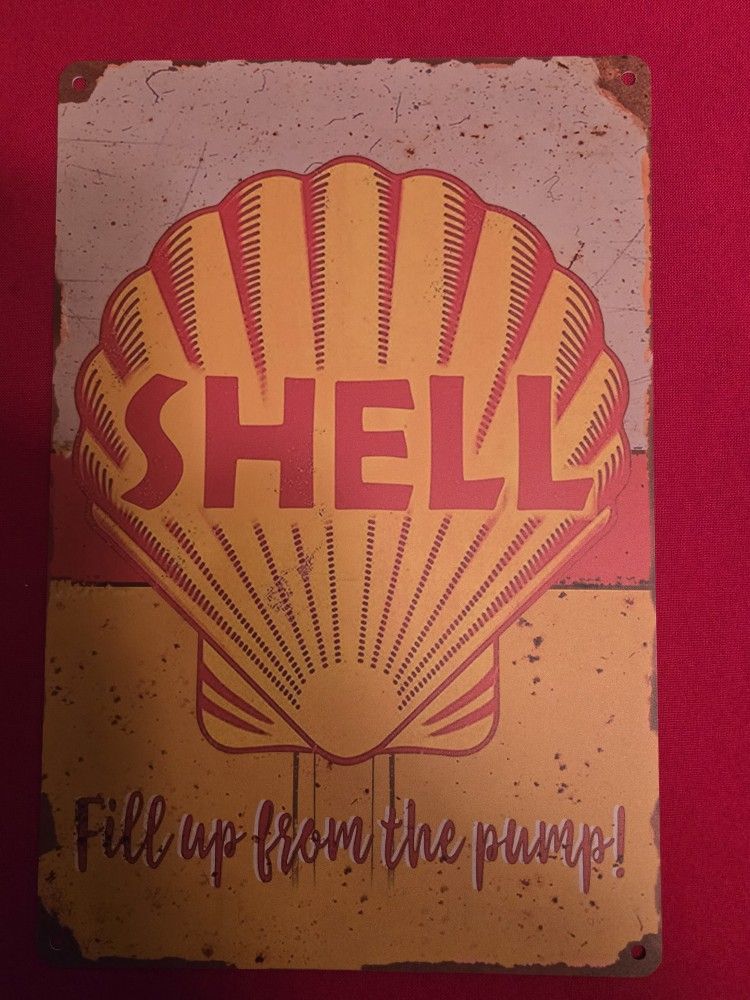 7 7/8" By 11 3/4" Shell Sign