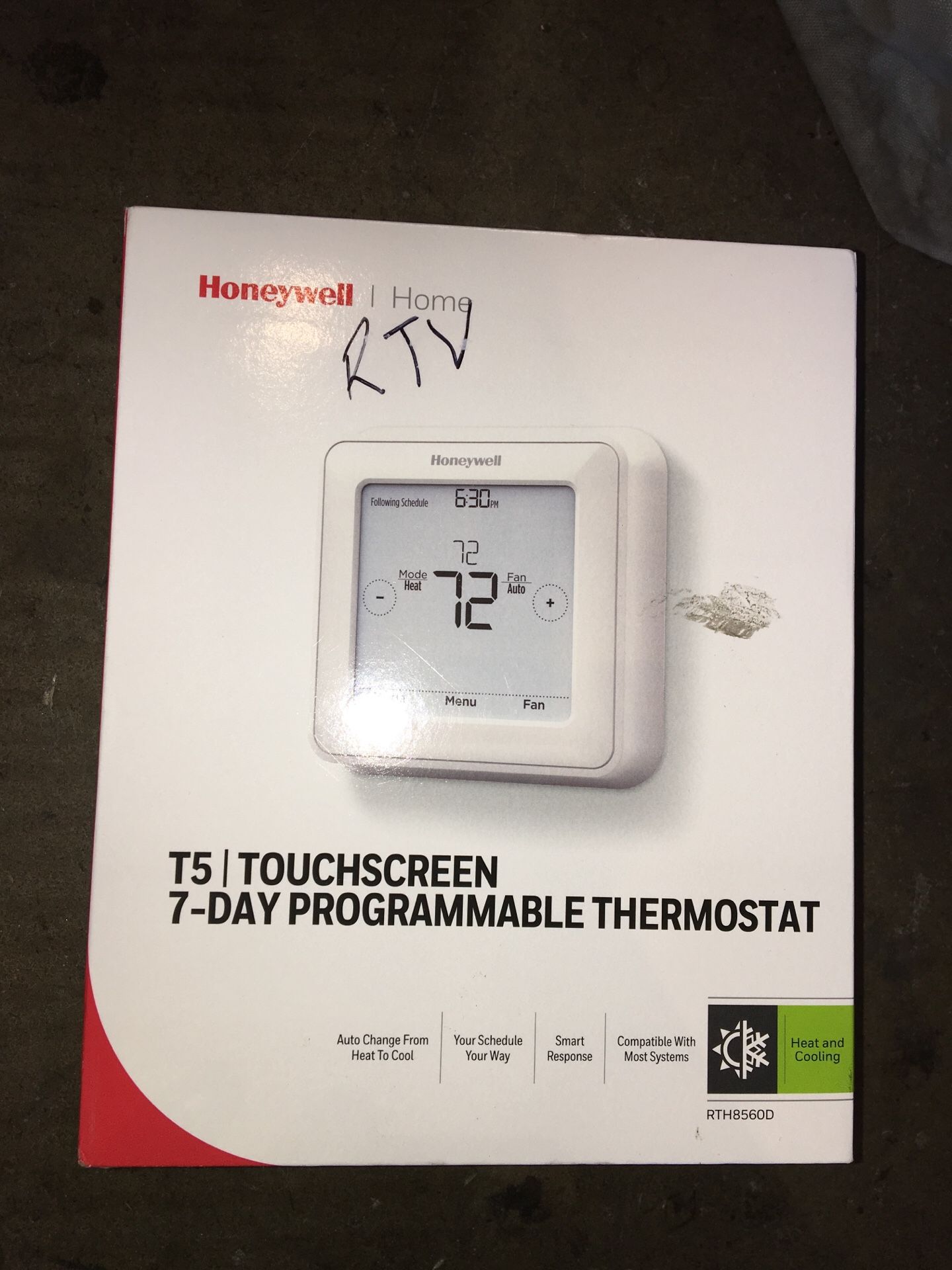 Honeywell 7 Day Programmable T5 Touch Screen Thermostat