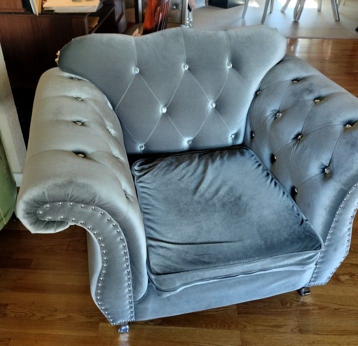 Silver Arm Chair 