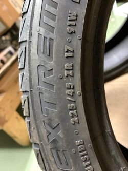 2 tires 225/45r17 continental extreme