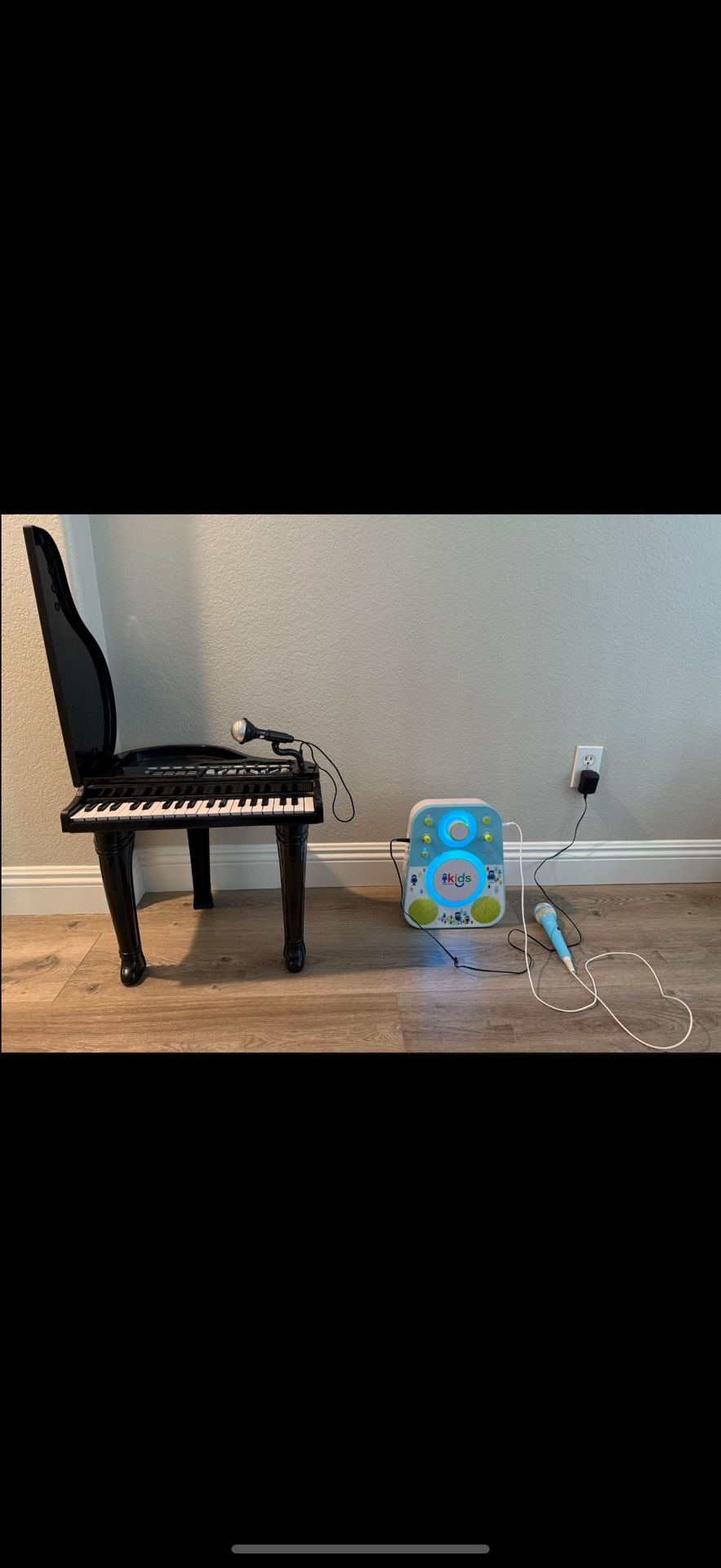 Toy Piano And Kids Singing Machine Both With Mics