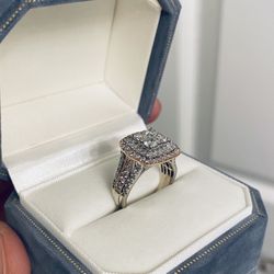2 Carat Rose & White Gold Engagement Ring