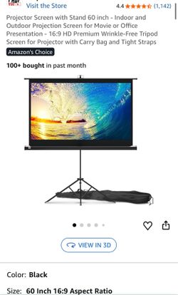 Projector screen with stand