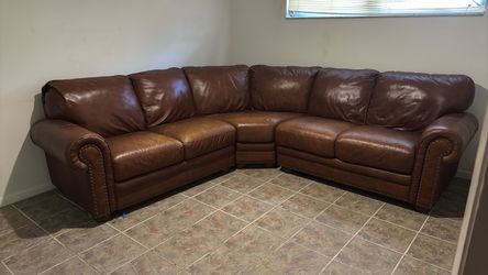 Leather sectional 100 obo