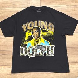 Supply & Demand Young Dolph Music Hip Hop Rapper Graphic Print T Shirt Mens XL