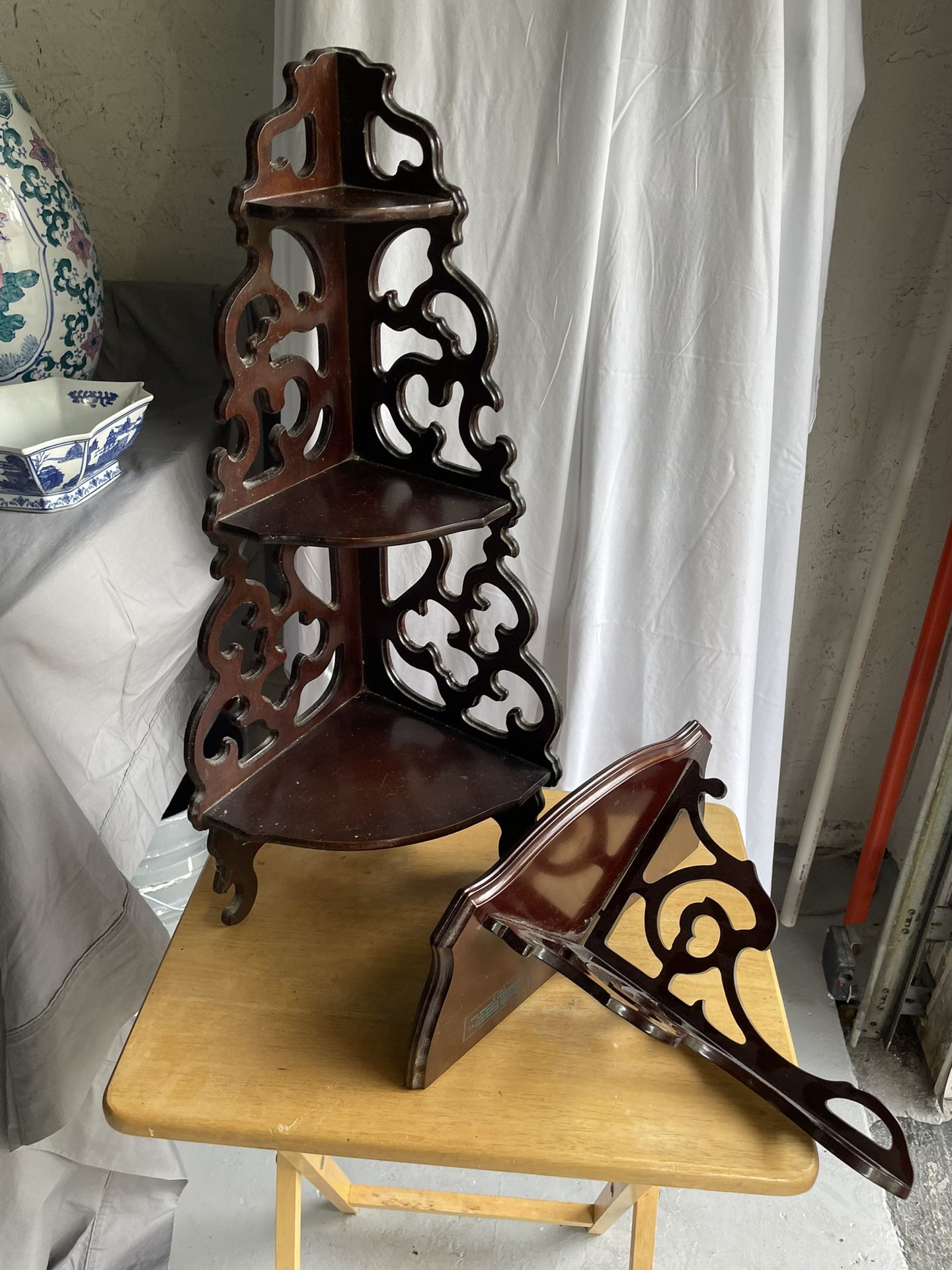 Ornate Wood Corner & Wall Shelfs