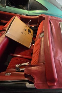 1967 impala after market dash pad red