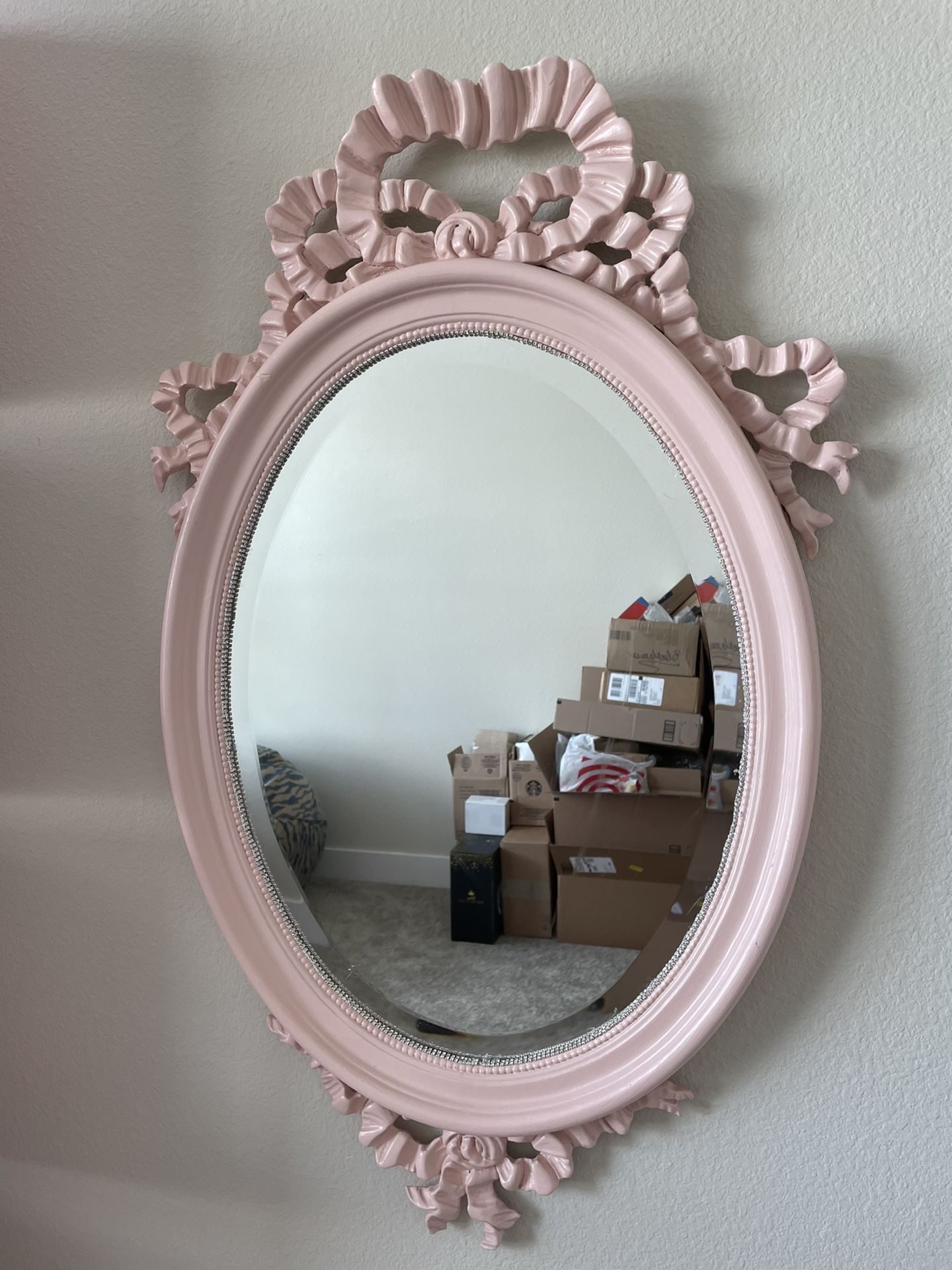 Antique Glam Pink Mirror