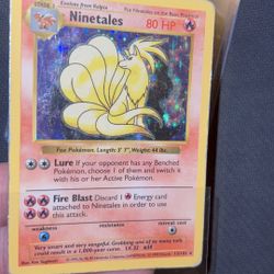 Pokemon Cards Shadowless No Damage Ninetales Error