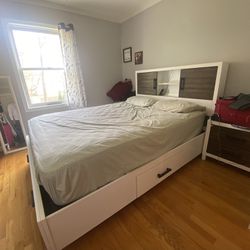 BOBS FURNITURE Queen Size Bedroom Set / Dresser / Chest / Nightstand / Mattress