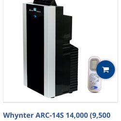 Whynter 9,500 BTU Portable Air Conditioner Cools 500 Sq. Ft. with Dehumidifier, Remote, and Filter in Black