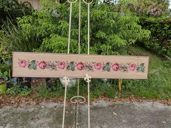 Two Vintage Needlepoint Bell Pulls  Artworks For Home And Office Design 