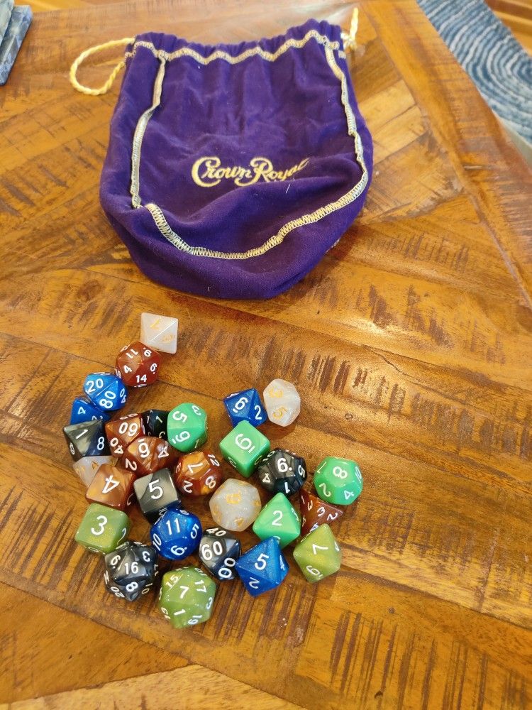 Vintage Lot Of Role Playing Dice Ad&D