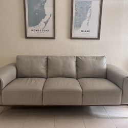 Conley 86" Leather Sofa