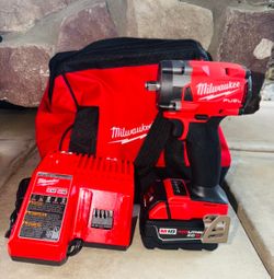 Milwaukee 2854-20 M18 FUEL 3/8" Impact Wrench w/ Friction Ring + XC 5.0 Battery + Charger & Bag