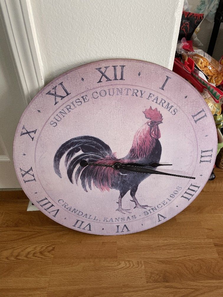 Rooster Clock $ 50.00 Or Best Offer