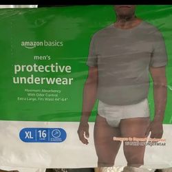 Amazon Basics MENS XL 16ct Adult Diaper Incontinence 