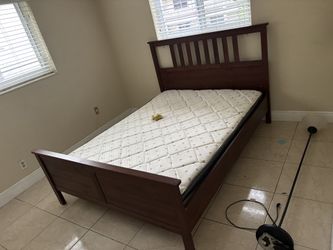 Queen  Bed Real Wood , With Mattres . Price Including Delivery 