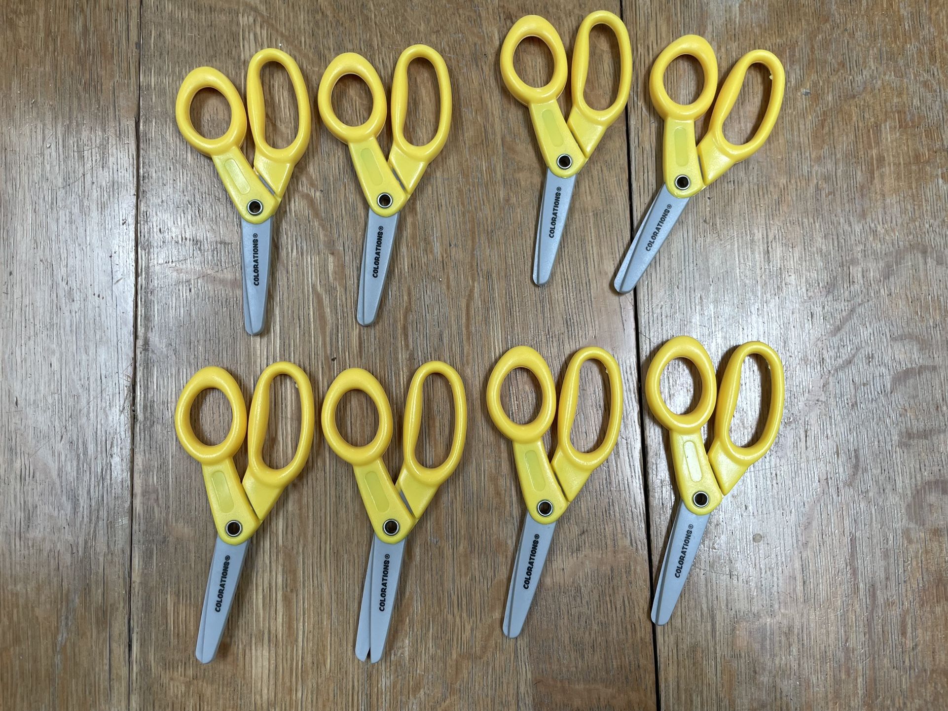 New Set Of 8 Colorations Plastic Kids’ Scissors - $3/All