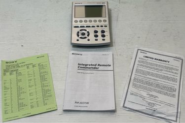 Sony Universal Remote Control - RM-Av3100 W/ Instructions Booklet - Programmable