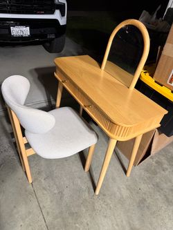 Vanity with chair