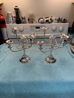 Silver plated made in England candelabras