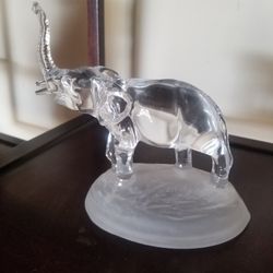 Small Crystal Elephant Figurine