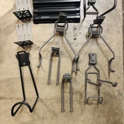 set of garage storage accessories from Elfa and Kobalt.