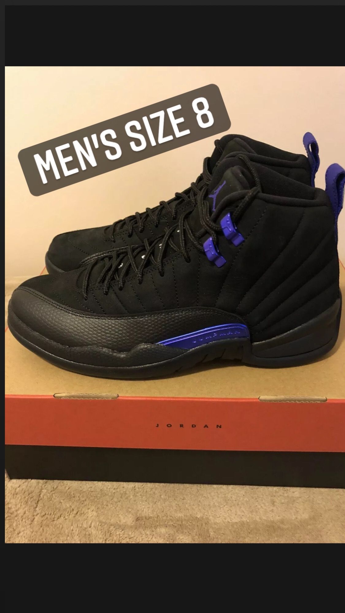 Jordan 12 Retro Dark Concord size 8