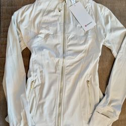 Lululemon Cream Ivory Gold Zipper Define Jacket 