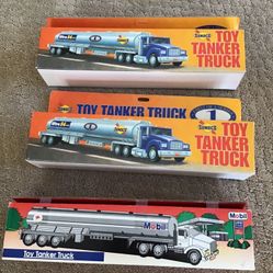 Mobil Oil Toy Tanker Truck 1993 Limited Edition Collectors Series & Sunoco 1994 Toy Tanker Truck